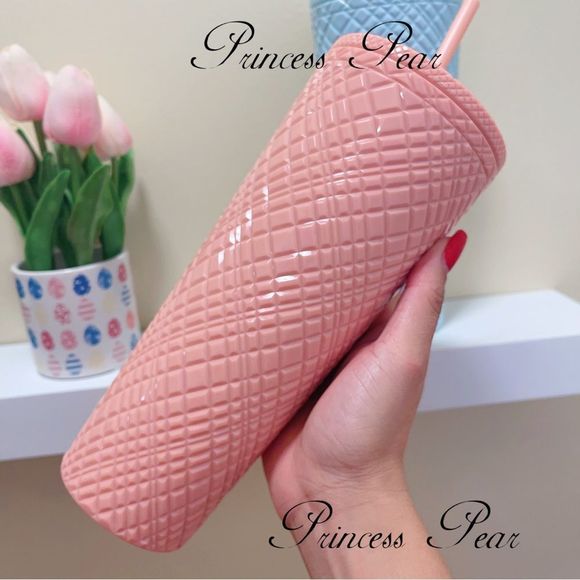 2022 Starbucks Siren Anniversary Coral Pink & Mint Blue Jewel Cold Cup Tumbler - Picture 7 of 12